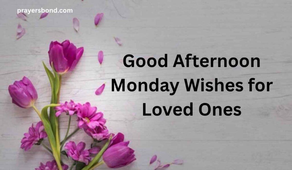 Good Afternoon Monday Wishes for Loved Ones